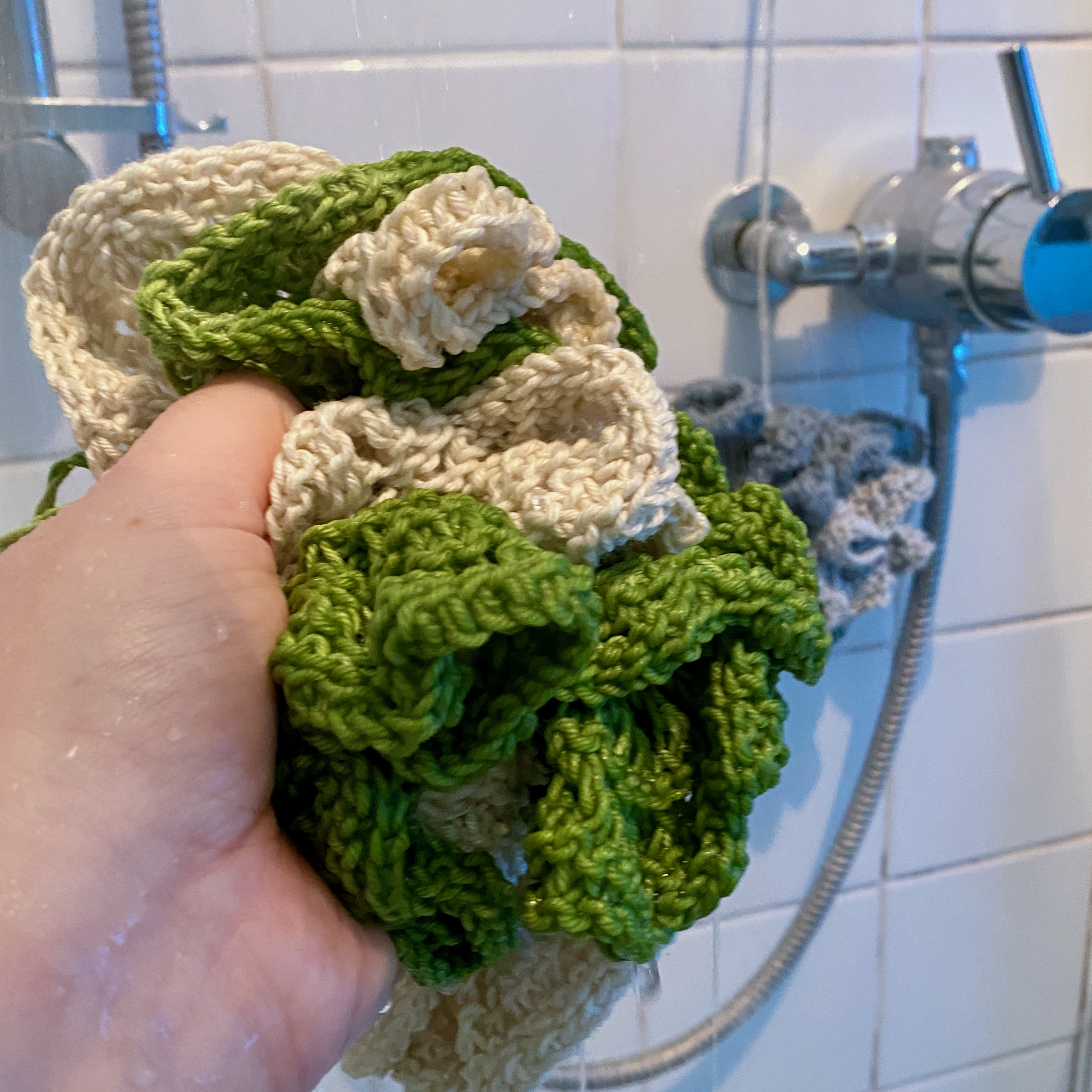 Purple, Pine Green, denim blue cowl